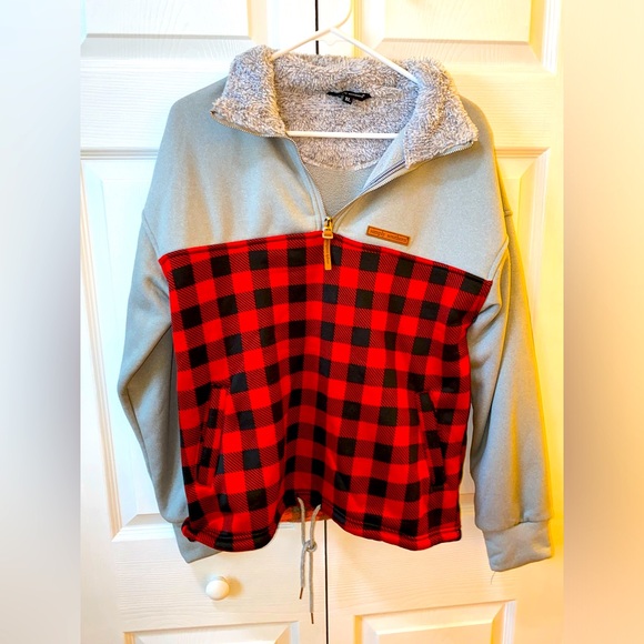 Simply Southern Tops - Simply Southern Plaid Women’s XL Sweatshirt